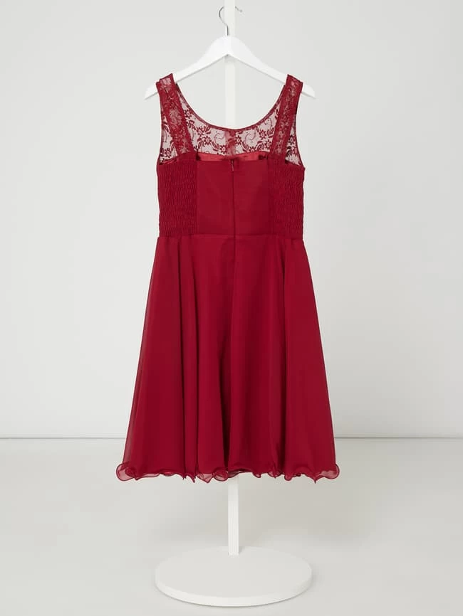 G.O.L. Kleid Mit Ziersteinbesatz - Kirschrot 3 G.O.L. Kleid Mit Ziersteinbesatz - Kirschrot – Bild 3