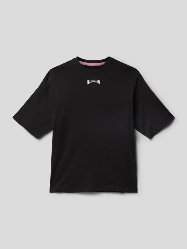 Jack & Jones T-Shirt Mit Rundhalsausschnitt Modell 'SKATER' - Schwarz 1 Jack & Jones T-Shirt Mit Rundhalsausschnitt Modell 'SKATER' - Schwarz