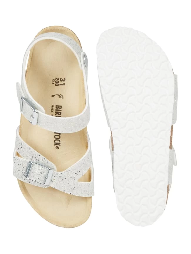 Birkenstock Sandalen Mit Glitter-Effekt Modell 'Rio' - Weiß 4 Birkenstock Sandalen Mit Glitter-Effekt Modell 'Rio' - Weiß – Bild 4
