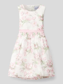 Happy Girls Kleid Mit Floralem Muster - Rosé