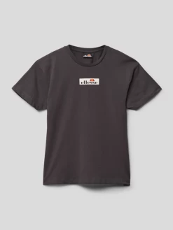 Ellesse T-Shirt Mit Logo-Print Modell 'Tenio' - Schwarz