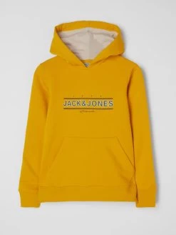 Jack & Jones Hoodie Mit Logo-Print Modell 'Friday' - Senfgelb