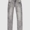 Blue Effect Stone Washed Skinny Fit Jeans - Hellgrau