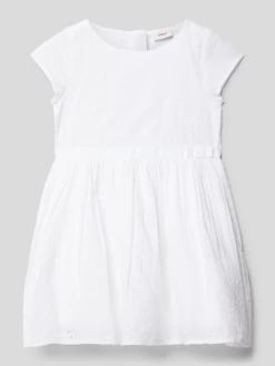 S.Oliver RED LABEL Kleid Mit Lochstickerei - Weiß