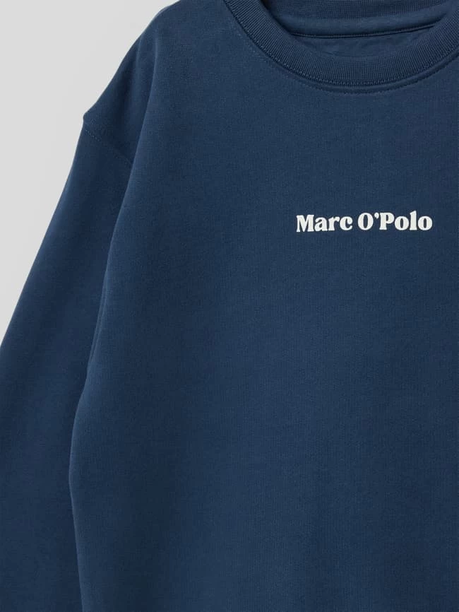 Marc O'Polo Sweatshirt Mit Label-Print - Marineblau 2 Marc O'Polo Sweatshirt Mit Label-Print - Marineblau – Bild 2
