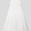 Une Hautre Couture Kommunionskleid Mit Taillenband - Offwhite