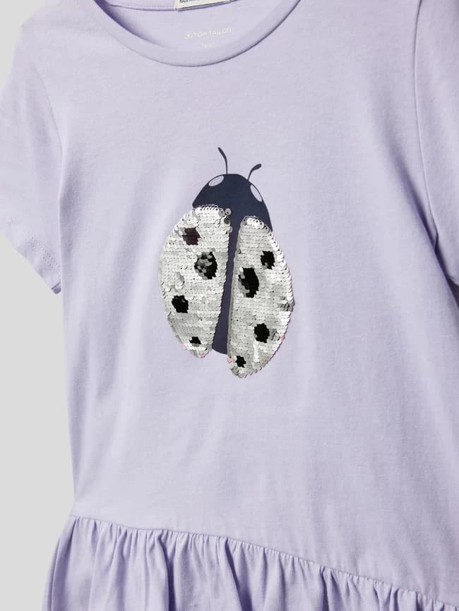 Tom Tailor T-Shirt Mit Paillettenbesatz - Flieder 2 Tom Tailor T-Shirt Mit Paillettenbesatz - Flieder – Bild 2