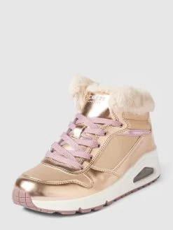 SKECHERS Sneaker Mit Kunstfell Modell 'UNO' - ROSE GOLD