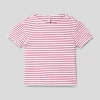 Only T-Shirt Mit Wellensaum Modell 'GILA LIFE' - Fuchsia