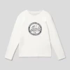Jack & Jones Longsleeve Mit Label-Print - Offwhite