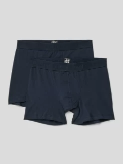Schiesser Trunks Mit Elastischem Bund Im 2er-Pack Modell 'NOS' - Blau