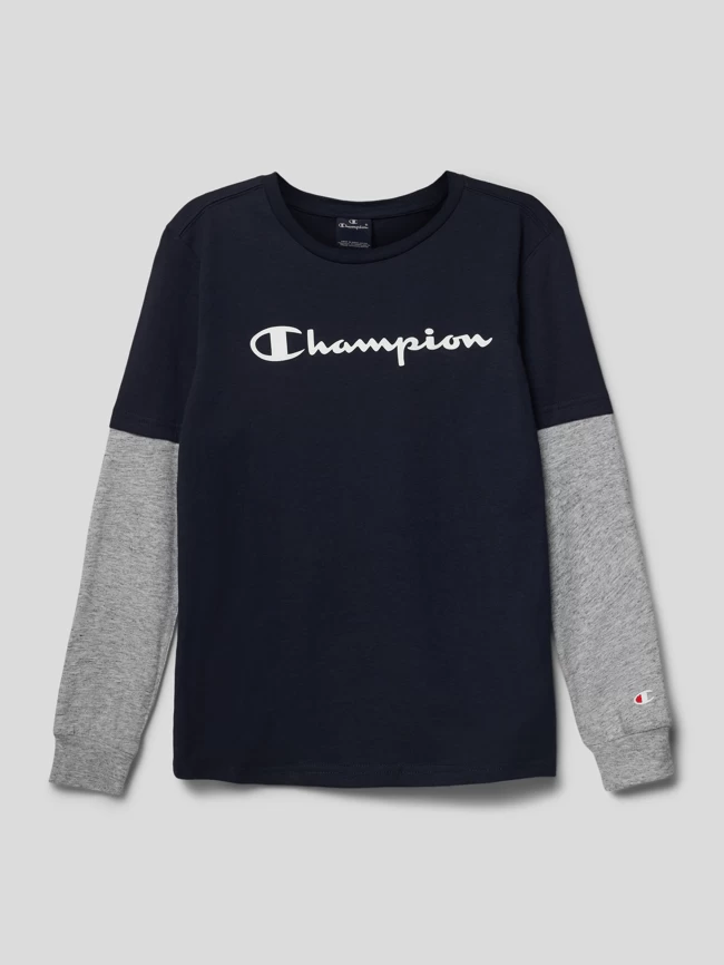 CHAMPION Longsleeve Mit Logo-Print - Marineblau 3 CHAMPION Longsleeve Mit Logo-Print - Marineblau – Bild 3