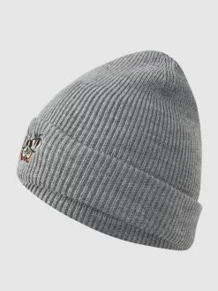 Barts Beanie Mit Stickerei Modell 'Alici' - Mittelgrau