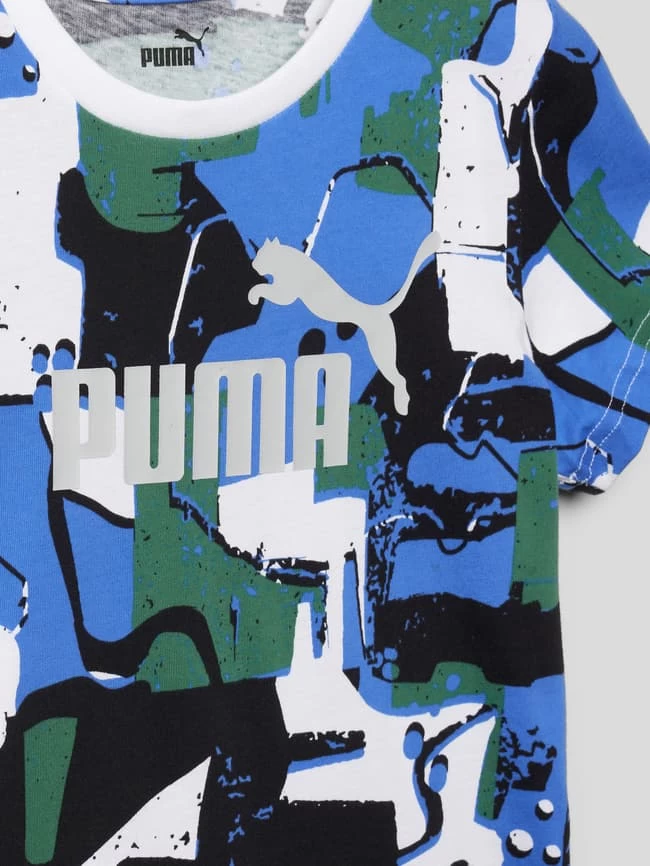 Puma T-Shirt Mit Allover-Muster Modell 'STREET' - Weiß 2 Puma T-Shirt Mit Allover-Muster Modell 'STREET' - Weiß – Bild 2