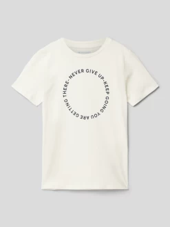 Tom Tailor T-Shirt Mit Statement-Print - Offwhite