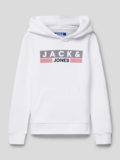 Jack & Jones Hoodie Mit Label-Print - Weiß