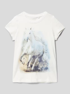 Name It T-Shirt Mit Motiv-Print Modell 'FRO' - Weiß