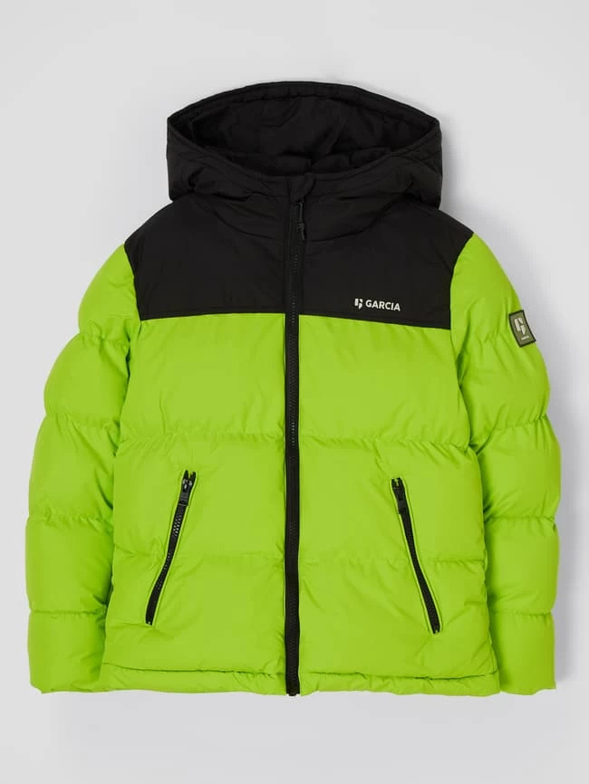 Garcia Steppjacke Mit Kapuze - Neon Grün 1 Garcia Steppjacke Mit Kapuze - Neon Grün