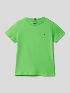 Tommy Hilfiger Teens T-Shirt Mit Label-Stitching - Hellgrün