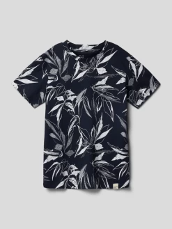 Jack & Jones T-Shirt Mit Label-Detail Modell 'CRAYON' - Marineblau