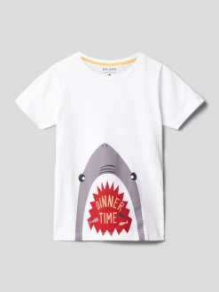 Blue Seven T-Shirt Mit Motiv-Print - Weiß