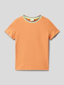 S.Oliver RED LABEL T-Shirt Mit Kontraststreifen - Orange
