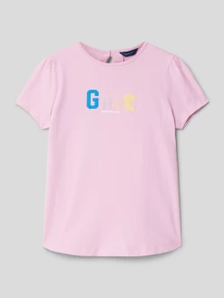 Gant T-Shirt Mit Schlüsselloch-Ausschnitt Am Rücken - Rosa