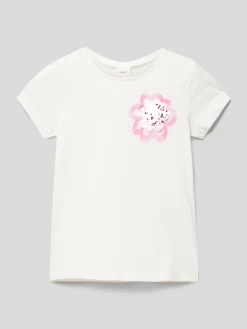 S.Oliver RED LABEL T-Shirt Mit Paillettenbesatz - Weiß