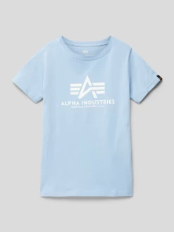 Alpha Industries T-Shirt Mit Label-Print - Bleu