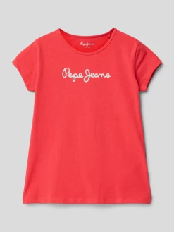 Pepe Jeans T-Shirt Mit Label-Detail Modell 'HANA' - Rot