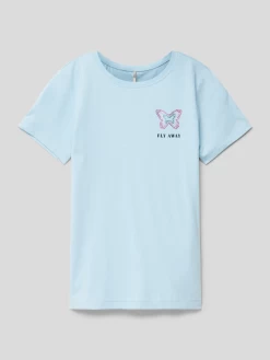 Only T-Shirt Mit Motiv-Print Modell 'KITA' - Bleu