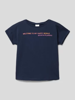 S.Oliver RED LABEL T-Shirt Mit Statement-Print - Marineblau