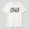 Jack & Jones T-Shirt Aus Baumwolle Mit Label-Print Modell 'BECS' - Offwhite