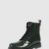 T.Hilfiger Kids Shoes Boots In Lack-Optik Modell 'Seven' - Grün