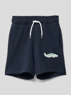 Name It Sweatshorts Aus Baumwolle Mit Motiv-Patch - Marineblau