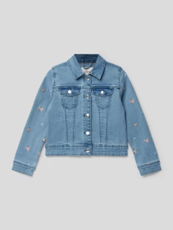 S.Oliver RED LABEL Jeansjacke Mit Motiv-Stitching - Blau