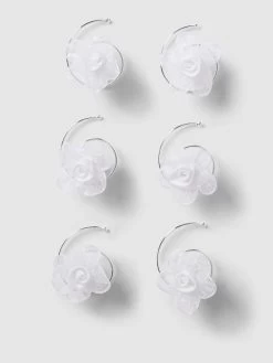 Weise Anstecknadel In Metallic Im 3er-Pack - Weiß