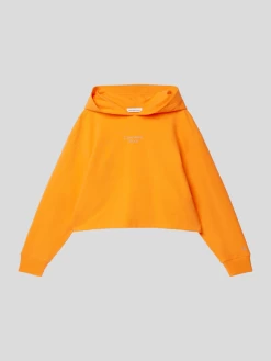 Calvin Klein Jeans Hoodie Mit Label-Detail - Orange
