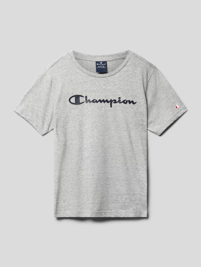 CHAMPION T-Shirt Mit Label-Print - Mittelgrau Meliert 1 CHAMPION T-Shirt Mit Label-Print - Mittelgrau Meliert