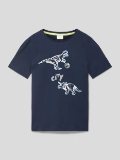 S.Oliver RED LABEL T-Shirt Mit Motiv-Print - Marineblau