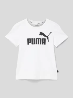 Puma T-Shirt Mit Label-Print Modell 'ESS Logo Tee B' - Weiß