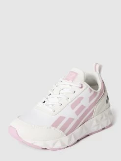 EA7 Emporio Armani Sneaker Mit Label-Print Modell 'KOMBAT' - Weiß