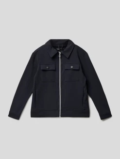 Blue Effect Hemdjacke Mit Reißverschluss - Marineblau