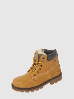 Tom Tailor Boots In Leder-Optik Mit Teddyfutter - Camel