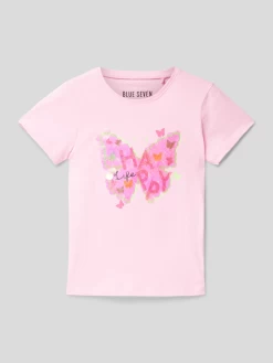 Blue Seven T-Shirt Mit Paillettenbesatz - Pink