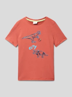 S.Oliver RED LABEL T-Shirt Mit Motiv-Print - Terrakotta