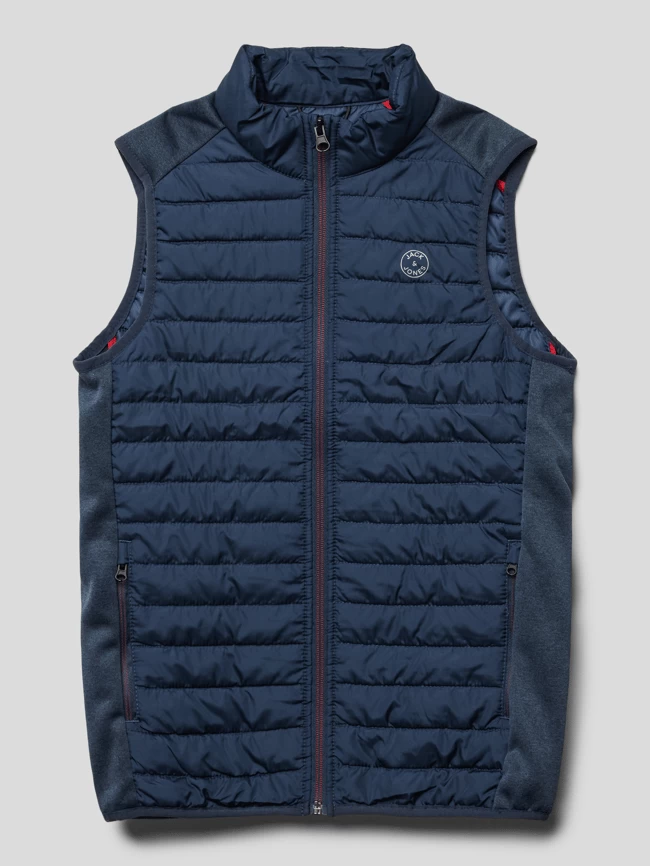Jack & Jones Steppweste Mit Label-Print - Marineblau 1 Jack & Jones Steppweste Mit Label-Print - Marineblau