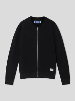 Jack & Jones Sweatjacke Mit Strukturmuster Modell 'BASEBALL CARD' - Schwarz