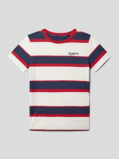 Pepe Jeans T-Shirt Mit Streifenmuster Modell 'BRADY' - Weiß