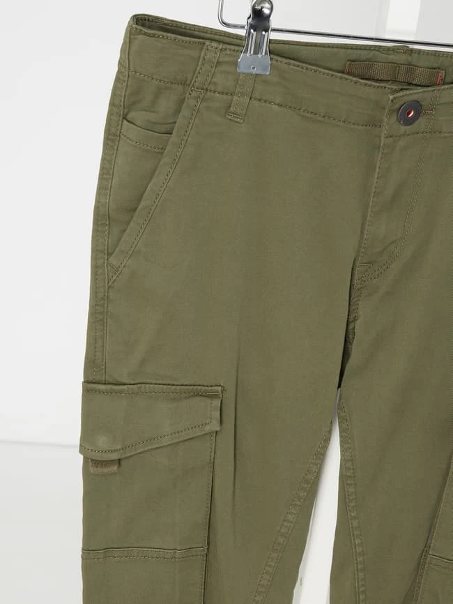 Jack & Jones Cargohose Mit Stretch-Anteil Modell 'Paul' - Olivgrün 2 Jack & Jones Cargohose Mit Stretch-Anteil Modell 'Paul' - Olivgrün – Bild 2